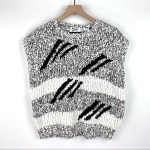 Vintage Duet 80's Short Sleeve Sweater Retro L